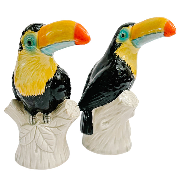 Vintage Japanese Porcelain Toucan Salt & Pepper Shakers