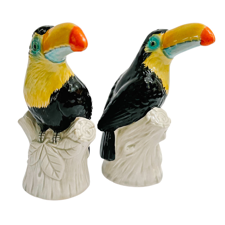 Vintage Japanese Porcelain Toucan Salt & Pepper Shakers