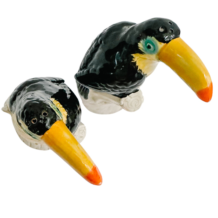 Vintage Japanese Porcelain Toucan Salt & Pepper Shakers
