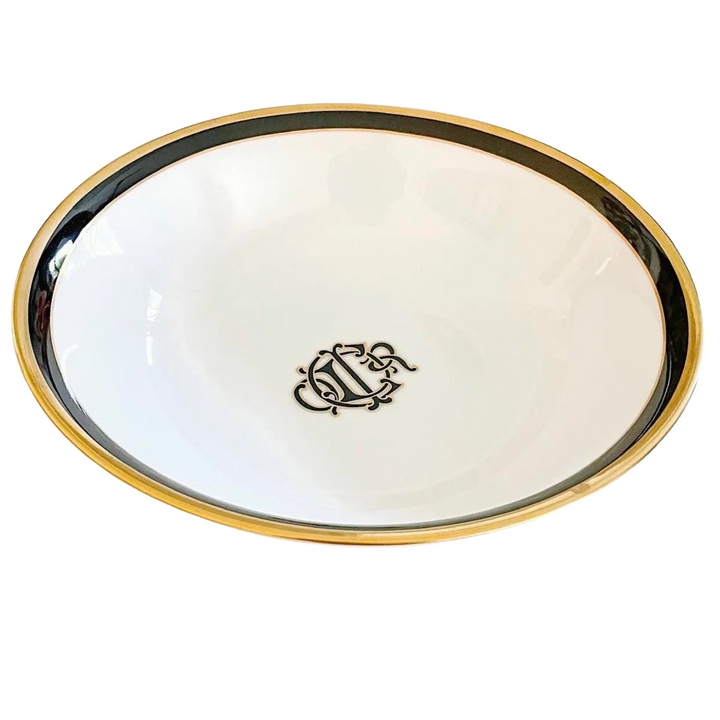 Vintage 1990 Christian Dior Black Monogram Vegetable Bowl