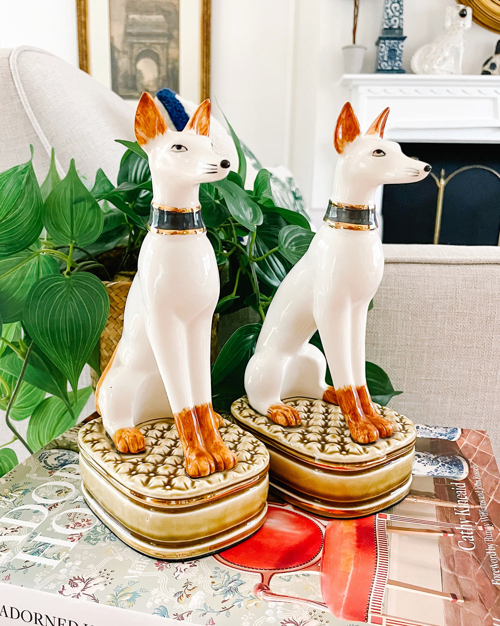 Vintage Andrea by Sadek Whippet Dog Bookends