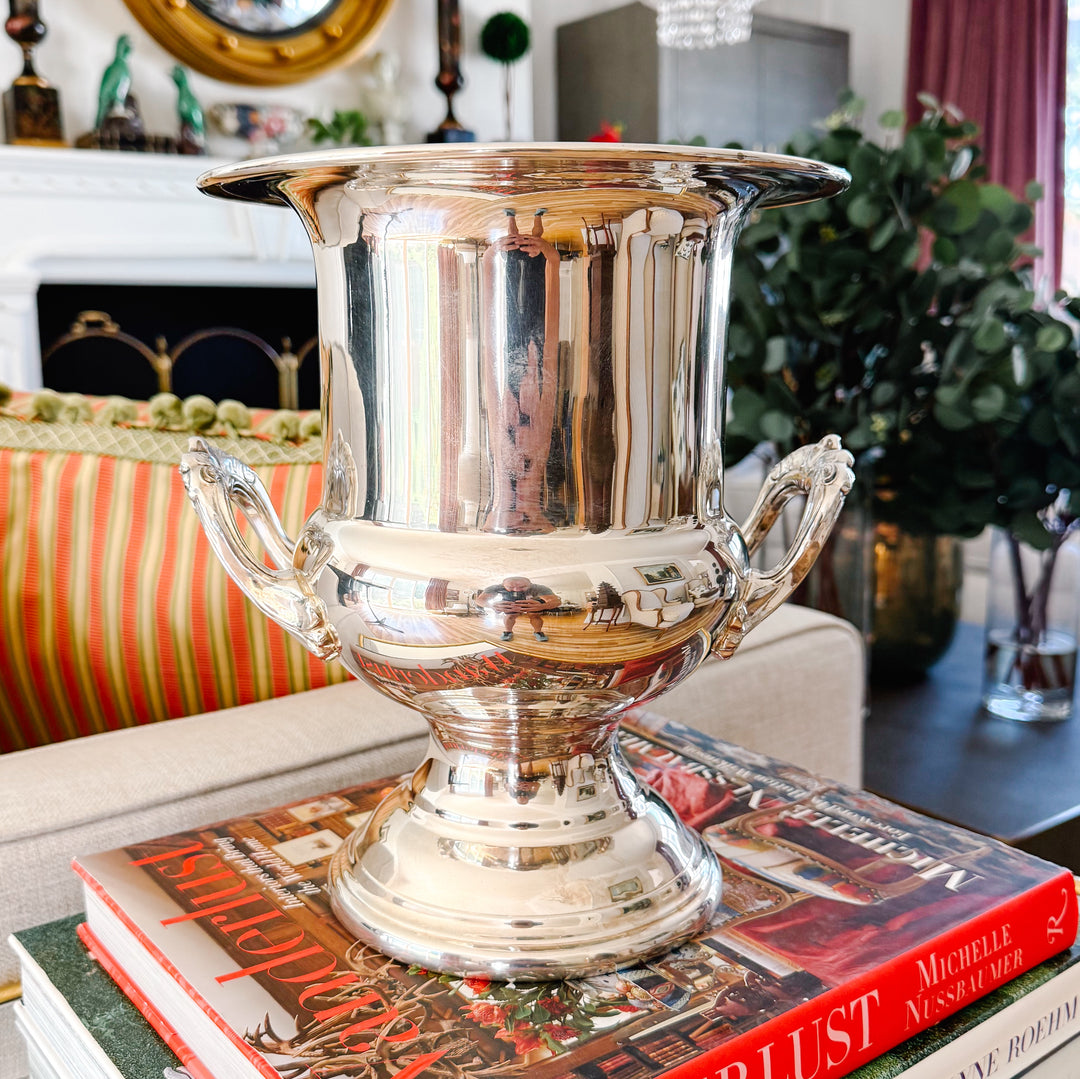 Vintage Champagne Bucket Newport by Gorham Silverplate With Removable Liner