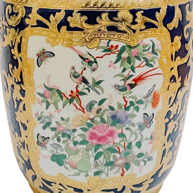 Gorgeous Vintage Rose Canton Flower Vase
