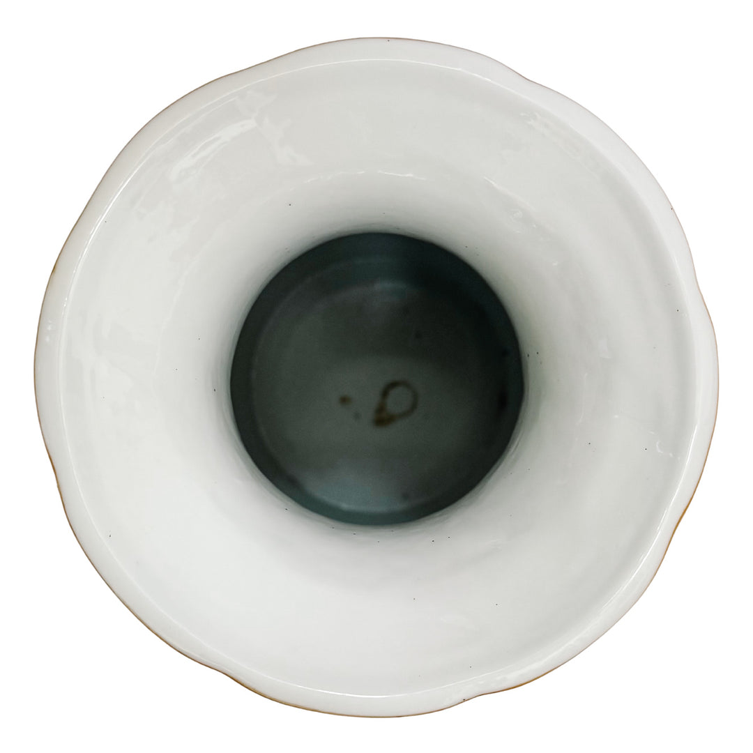 Vintage Chinese Famille Rose Vase with Pomegranate Handles