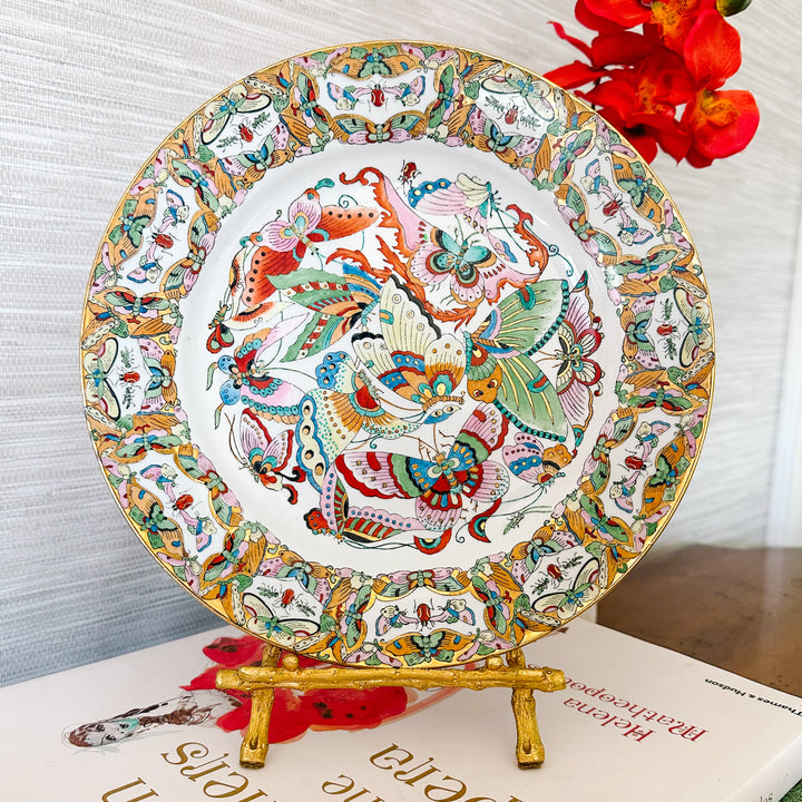 Vintage Chinese Thousand Butterflies Plate 10"