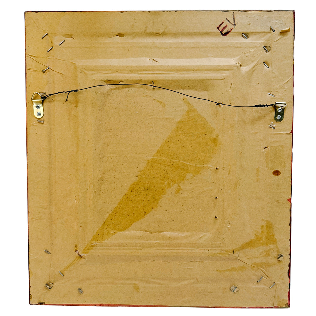 Framed Oil on Board Portrait of a Rough Collie