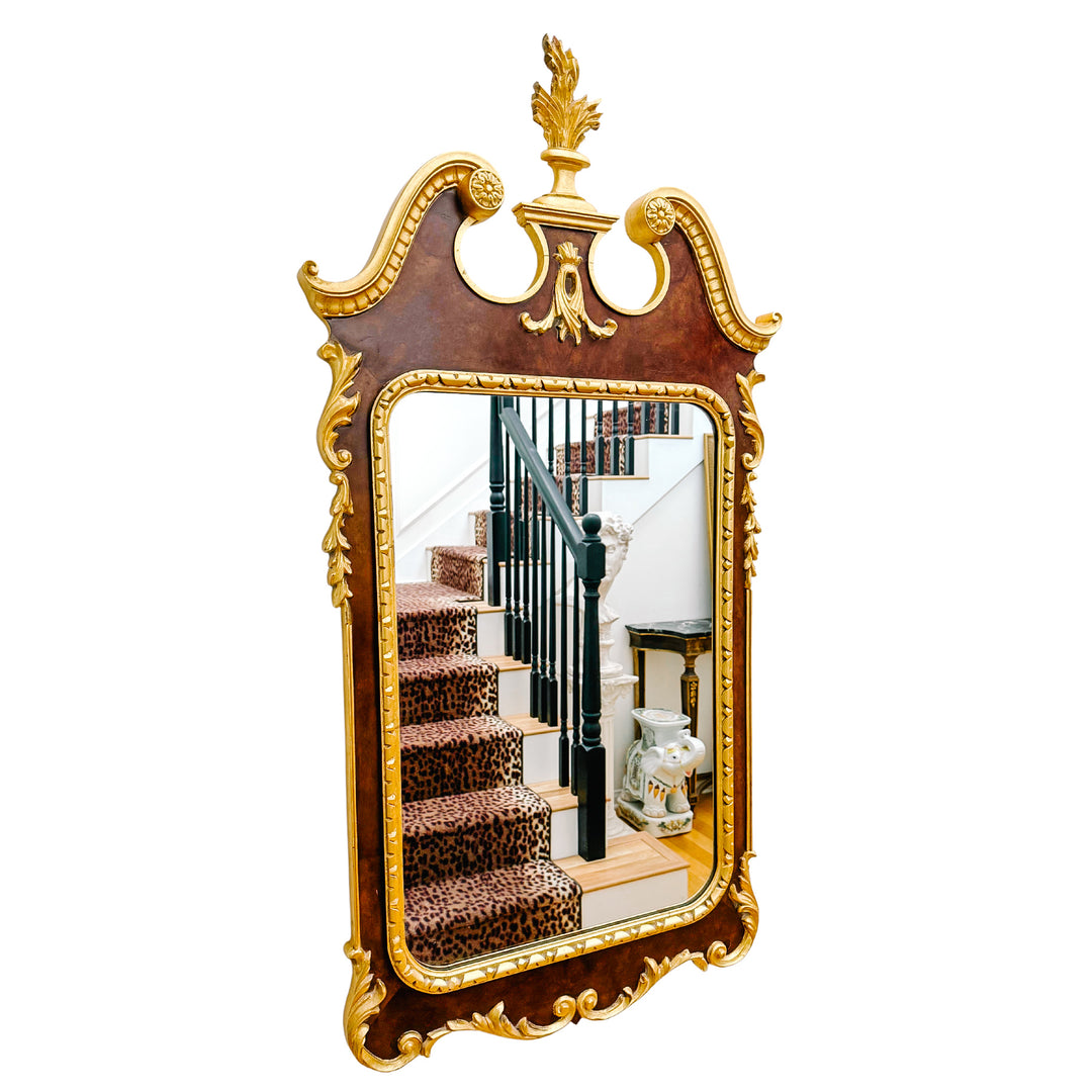 Vintage Italian Georgian Style Parcel Gilt Wall Mirrors