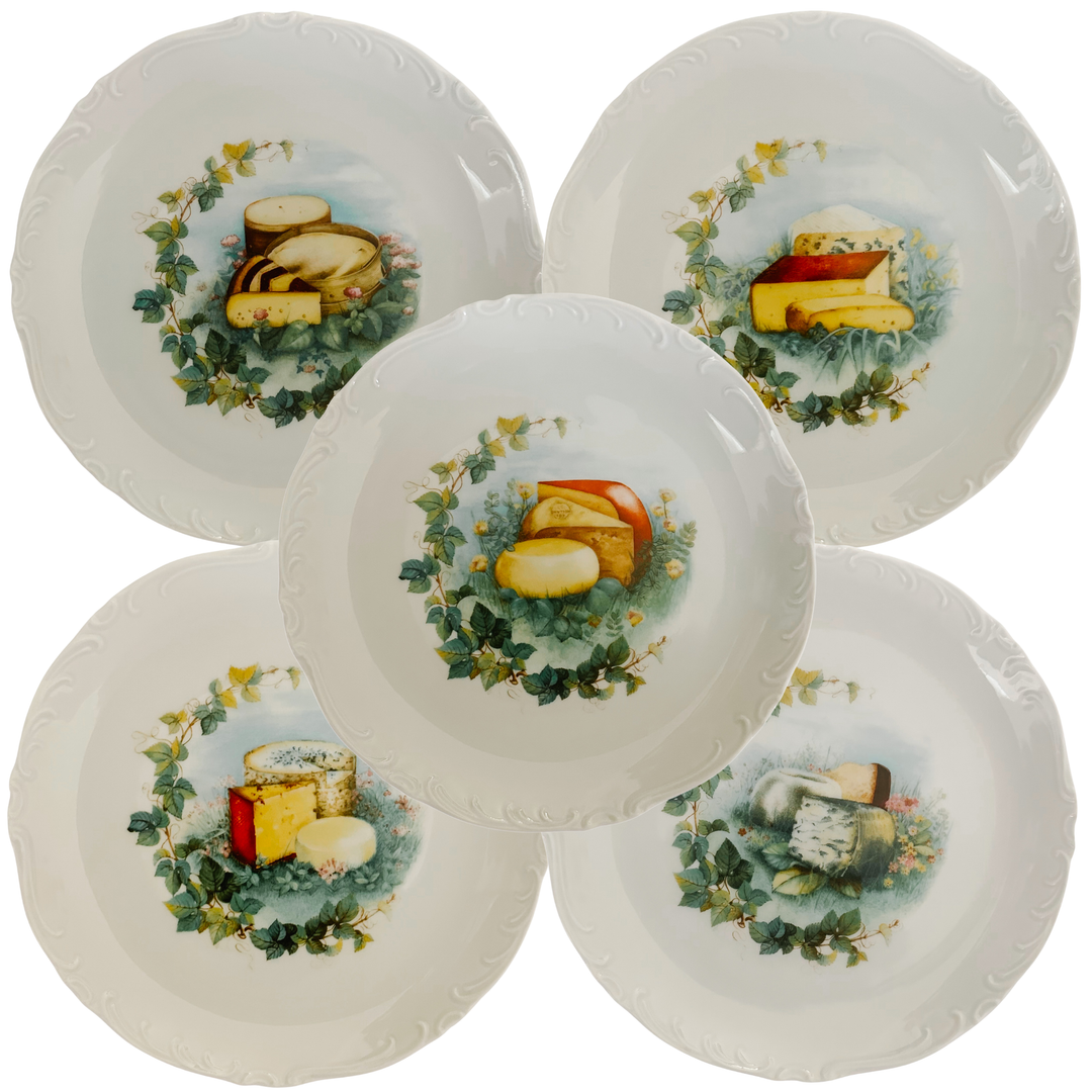 Mid-Century Bavarian Porcelain Cheese Plates by Johann Seltmann Vohenstrauss