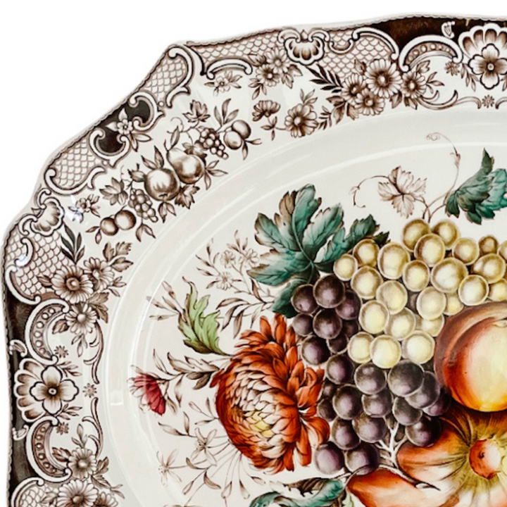 Vintage Large English Ironstone Johnson Bros Harvest Platter