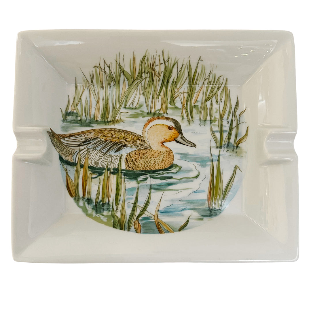Vintage Limoges French Porcelain Duck Ashtray by Porcelaines Ternet