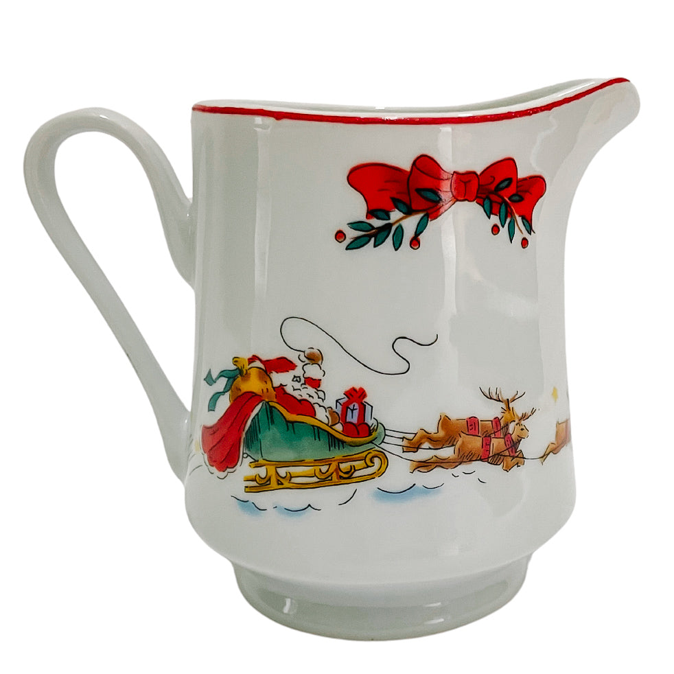 Vintage Macy's Santa Sleigh Coffee Set