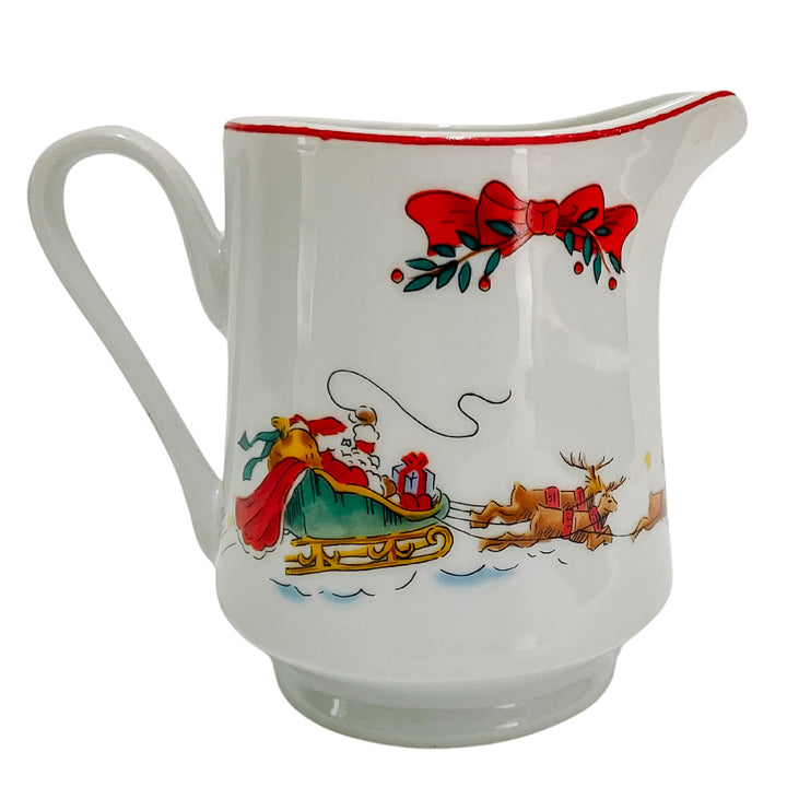 Vintage Macy's Santa Sleigh Coffee Set