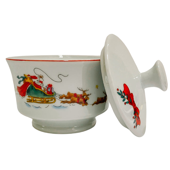 Vintage Macy's Santa Sleigh Coffee Set