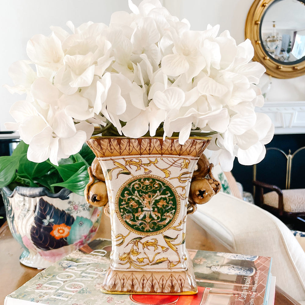 Vintage Neoclassical Cachepot With Pomegranate Handles