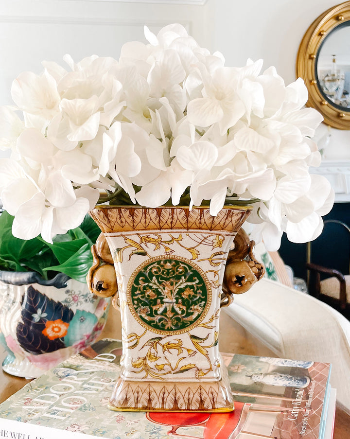 Vintage Neoclassical Cachepot With Pomegranate Handles