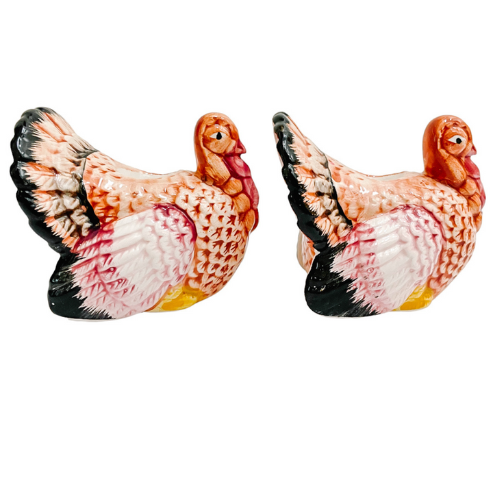 Vintage Pair Of Turkey Candlestick Holders