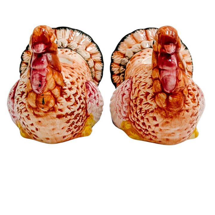 Vintage Pair Of Turkey Candlestick Holders