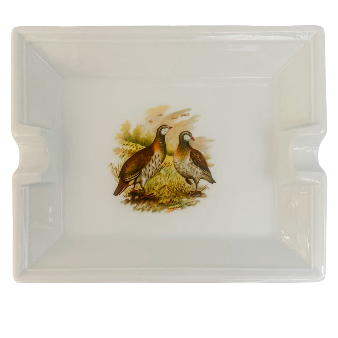 Vintage Porcelaine Des Brémailles French Partridge Ashtray