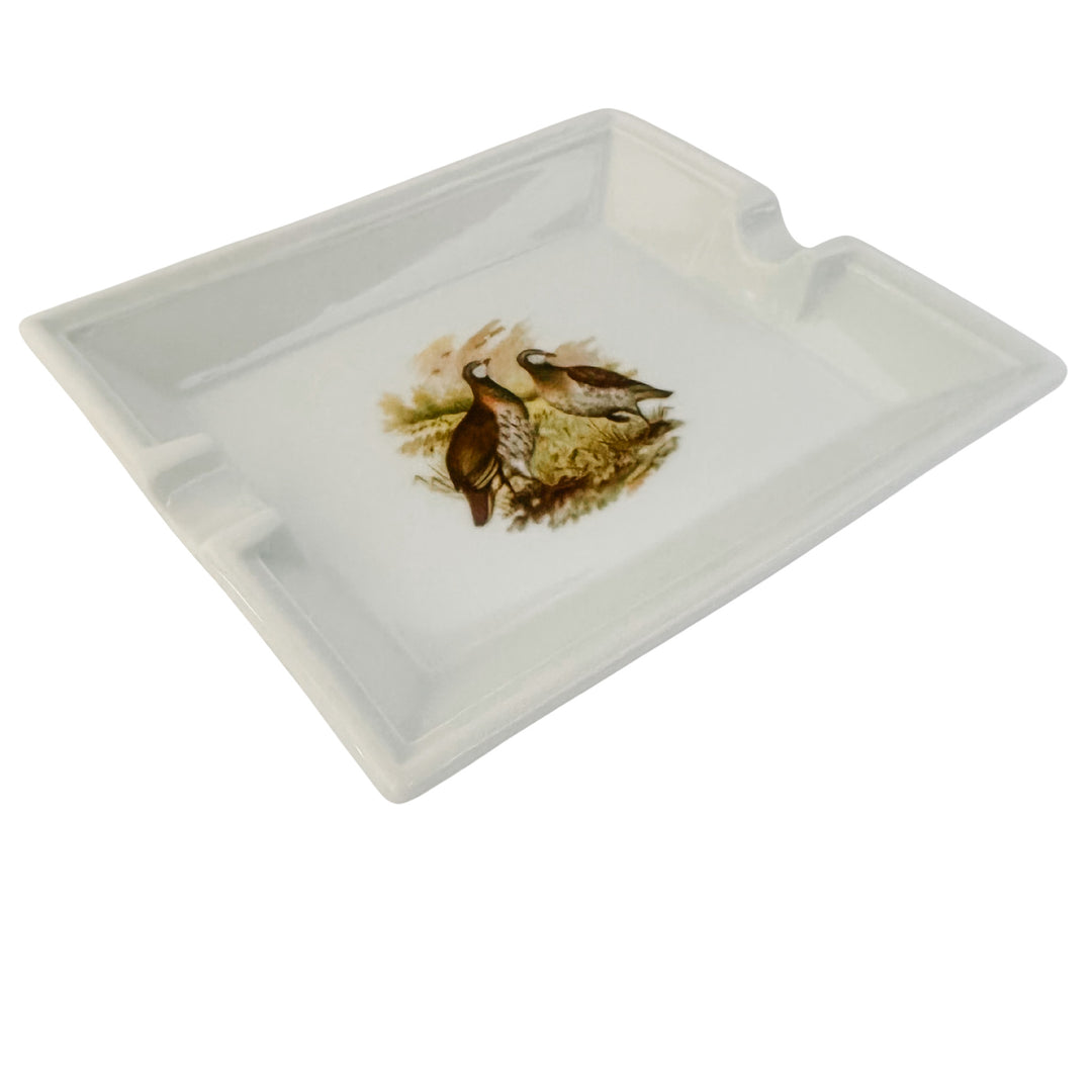 Vintage Porcelaine Des Brémailles French Partridge Ashtray