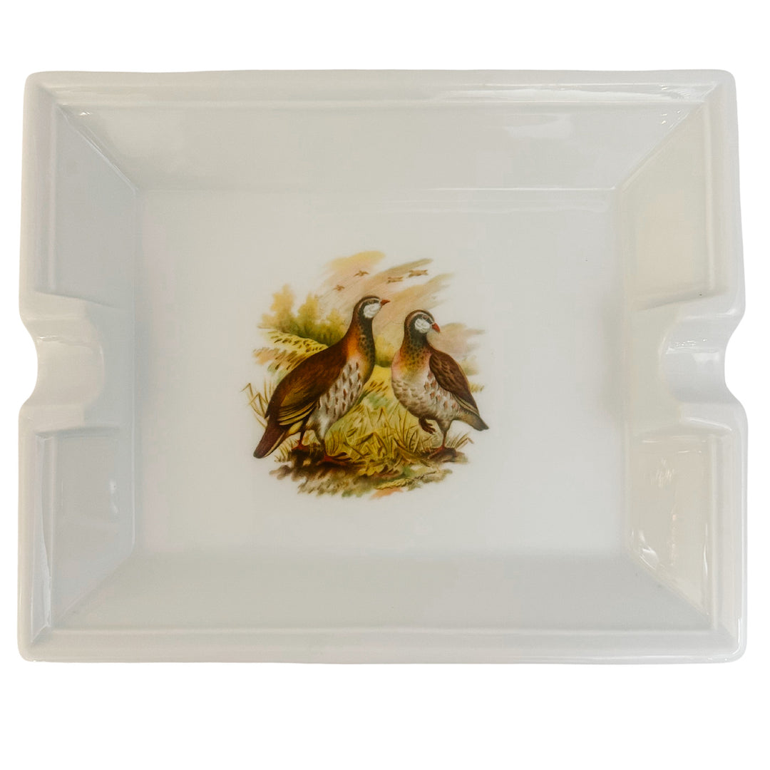 Vintage Porcelaine Des Brémailles French Partridge Ashtray