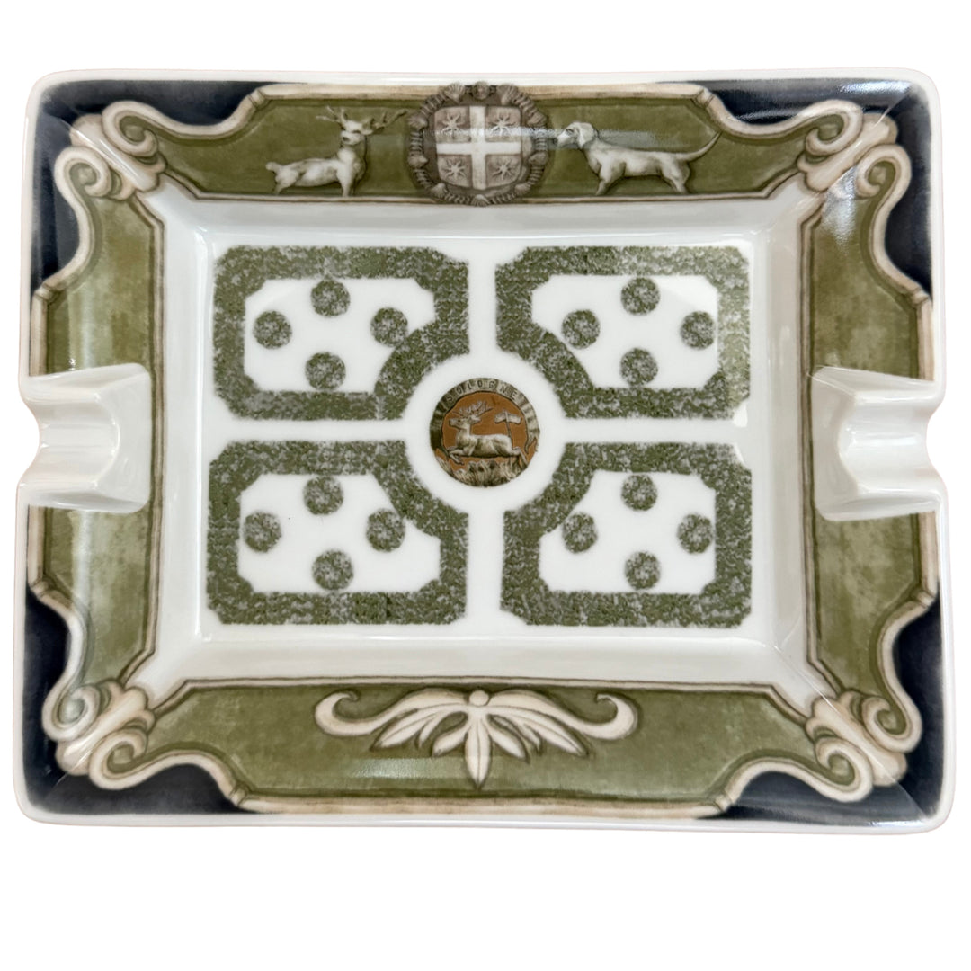 Vintage Royal Porcelain French Ashtray – "Un Automne À Cheverny" by Marie Pourchet