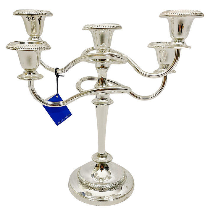 Vintage Silverplate Five Twisted Arm Candelabra