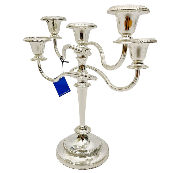 Vintage Silverplate Five Twisted Arm Candelabra