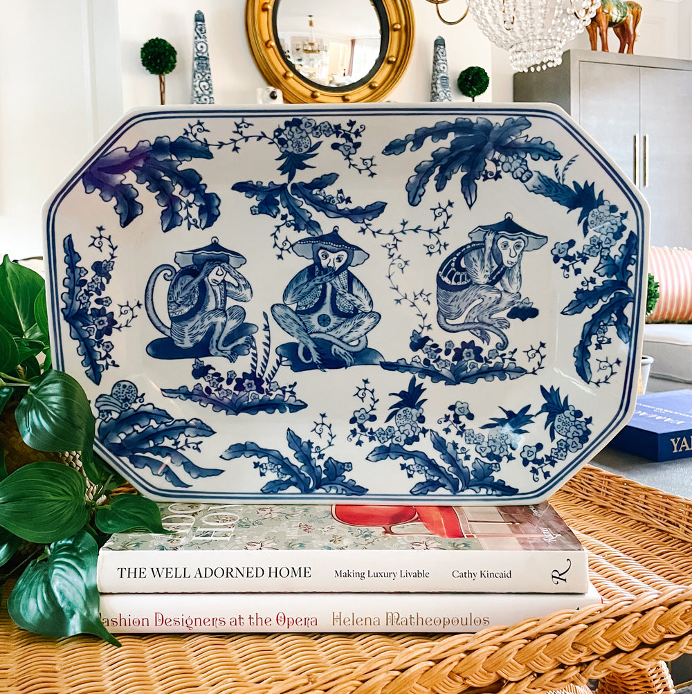 Vintage 'The Three Wise' Monkeys Decorative Platter