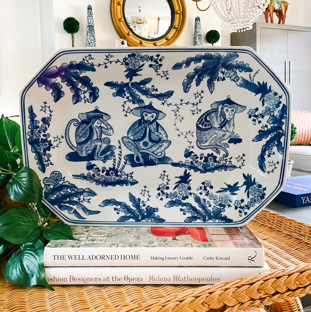 Vintage 'The Three Wise' Monkeys Decorative Platter