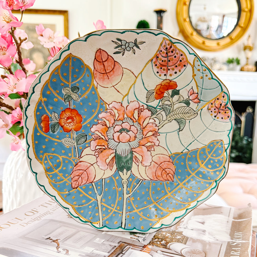 Vintage Tobacco Leaf Plate by Andrea By Sadek