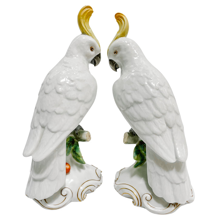 Vista Alegre Porcelain Cockatoo Parrot Figurines