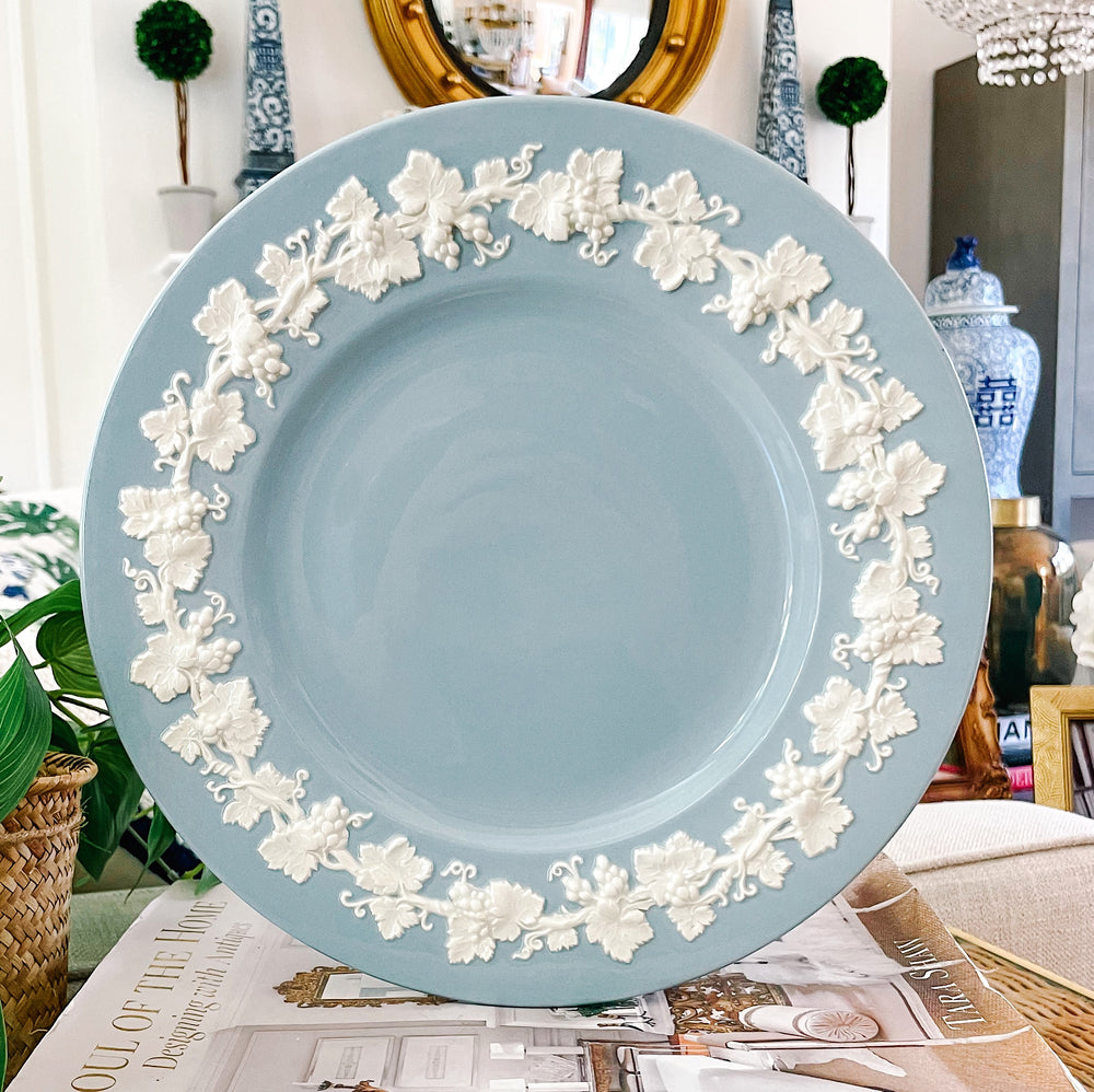 Wedgwood Queensware Cream on Lavender Chop Plate