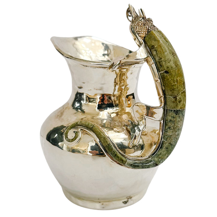 Wolmar Castillo Silver Plate Pitcher With Stone-Inlaid Lizard Handle