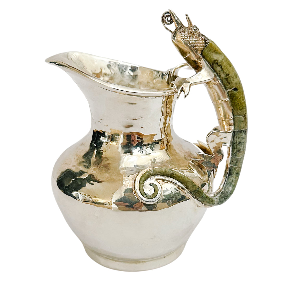 Wolmar Castillo Silver Plate Pitcher With Stone-Inlaid Lizard Handle