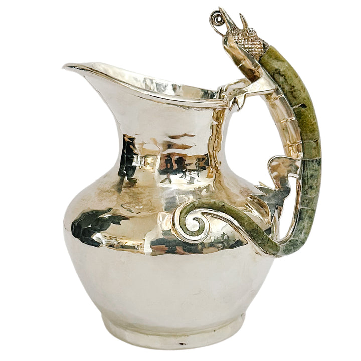 Wolmar Castillo Silver Plate Pitcher With Stone-Inlaid Lizard Handle