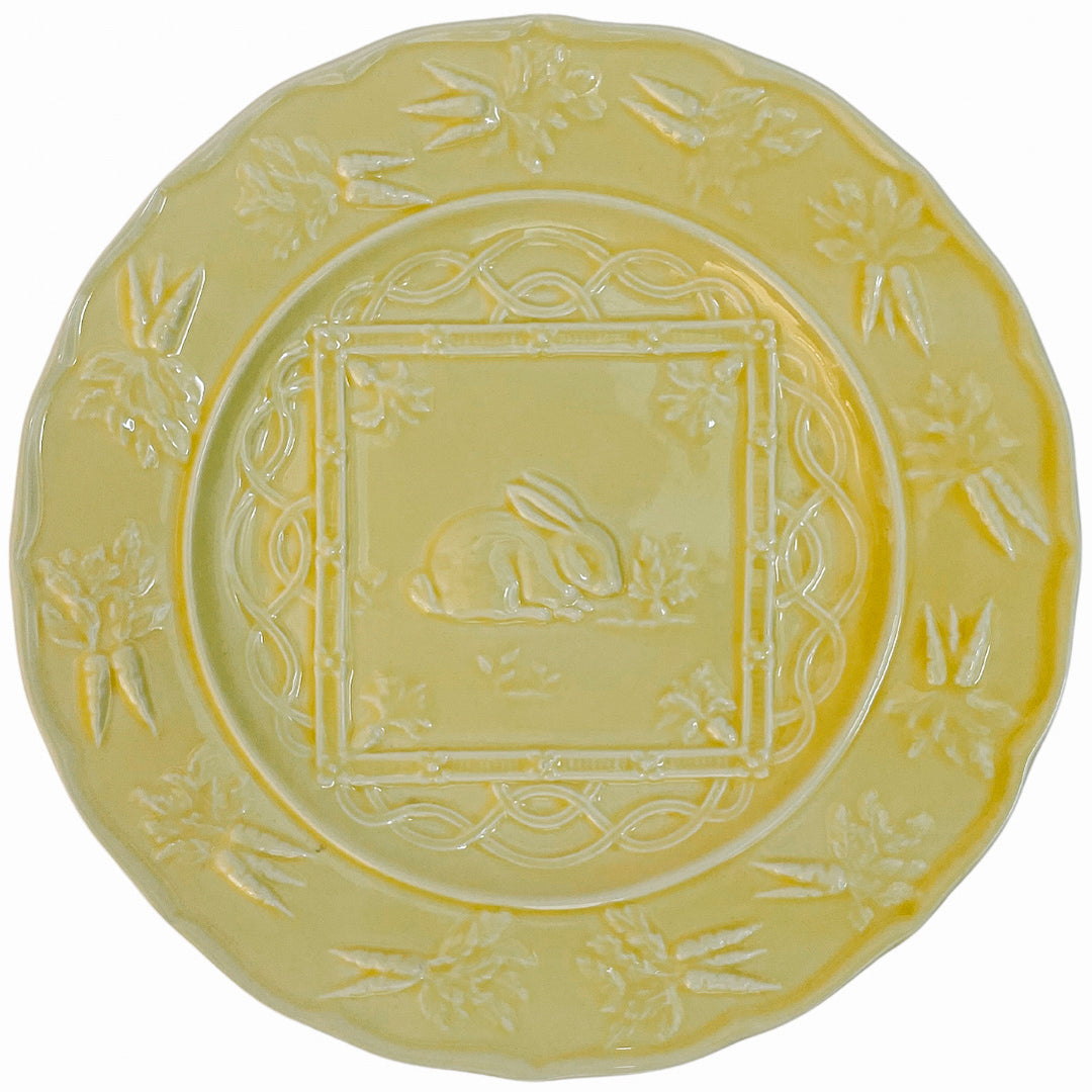 Yellow Bordallo Pinheiro Easter Bunny Plate