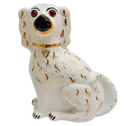 Antique Staffordshire Spaniel Dogs With Glass Eyes