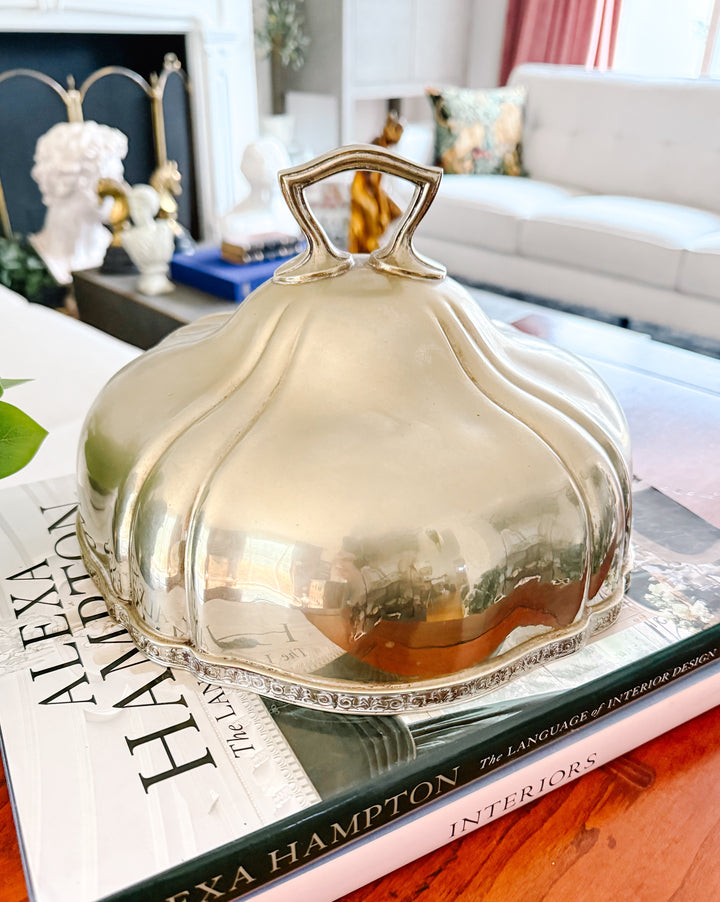 antiques Reed & Barton Silver Soldered Hotel Deshler Food Cloche / Dome