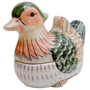 Chinese Porcelain Famille Rose Mandarin Duck Form Tureen