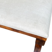 Chippendale Mahogany Upholstered Curule Bench With Paw Feet