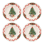 Christmas Tree, Ribbons & Toys Dinner Plates,