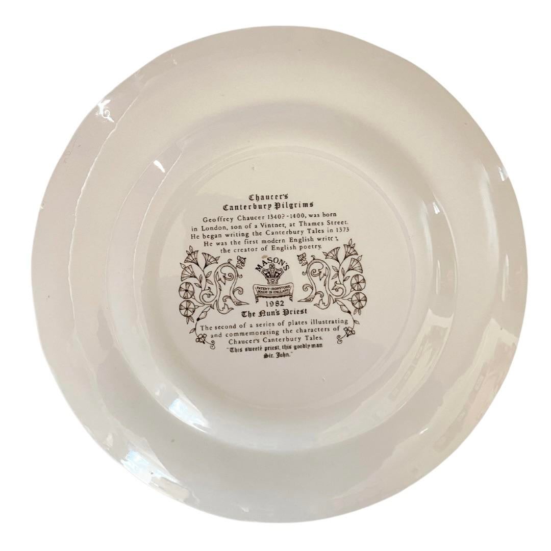 English Chaucer's Canterbury Tales Decorative Plate