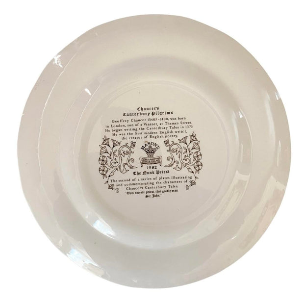 English Chaucer's Canterbury Tales Decorative Plate