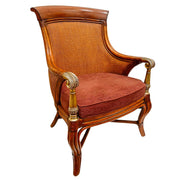 Vintage Ethan Allen Bermuda Armchairs With Brass Details