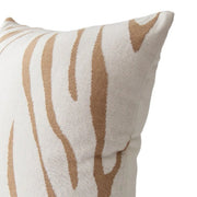 Beige Zebra Cotton Knit Pillow Cover 18" x 18"
