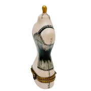 French Limoges Porcelain Couture Mannequin Trinket Box