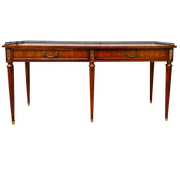 Henredon Louis XVI Style Console Table With Brass Gallery