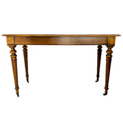 Henredon Neoclassical Style Walnut Sofa Table on Casters