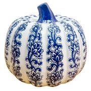 Ceramic Blue & White Decorative PumpkinLarge Chinoiserie Blue & White Decorative PumpkinLarge Chinoiserie Blue & White Decorative Pumpkin