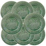 Bordallo Pinheiro 8.5 Pineapple Majolica Salad Plates